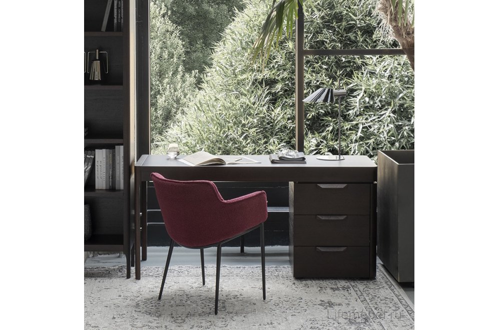 Письменный стол Ronda тёмно-красный / черный