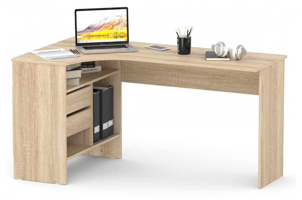 Письменный стол СПм-25 левый дуб сонома