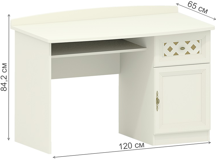 Стол письменный Ливадия Л22 weave светлый