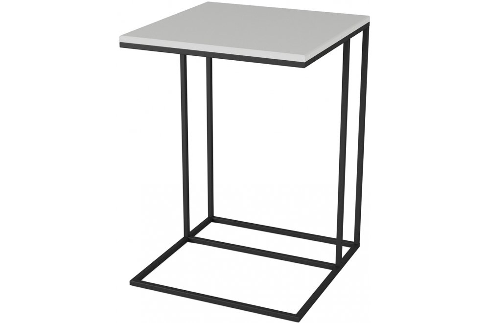 Приставной столик Хайгрет белый / черный