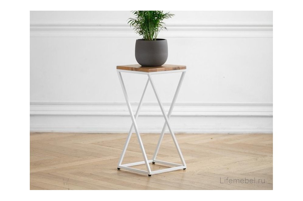 Столик под кашпо Loft 60 белый