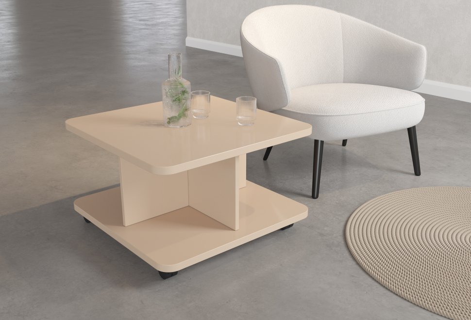 Стол журнальный квадратный BALANCE (640*640*400) teakwood