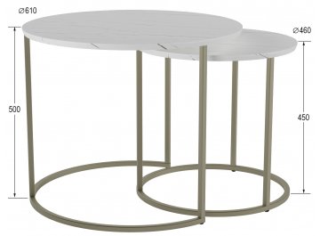 Комплект столиков Калифорния Лесли