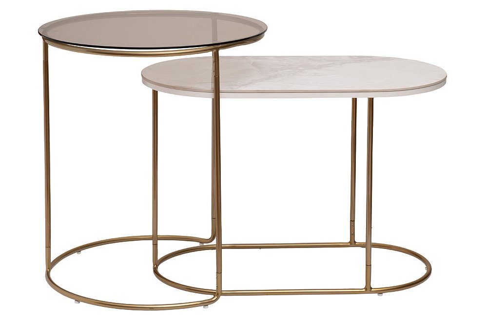 Комплект столиков Лунг светло-серый