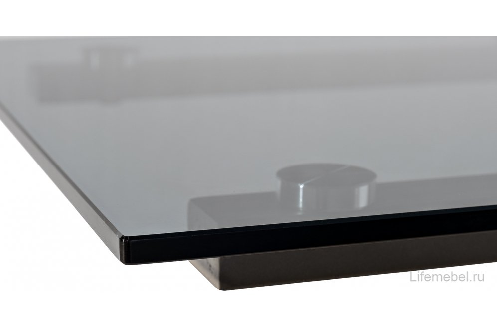 Приставной столик Асока прозрачный / серый