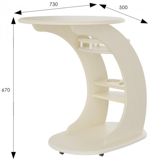 Стол придиванный Люкс дуб шампань