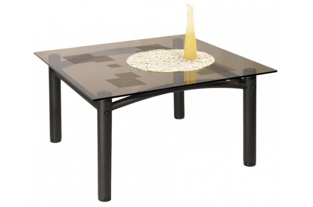 Журнальный стол Робер 2М тонированный с матовыми квадратами