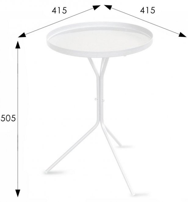 Журнальный стол SHT-CT11 белый муар