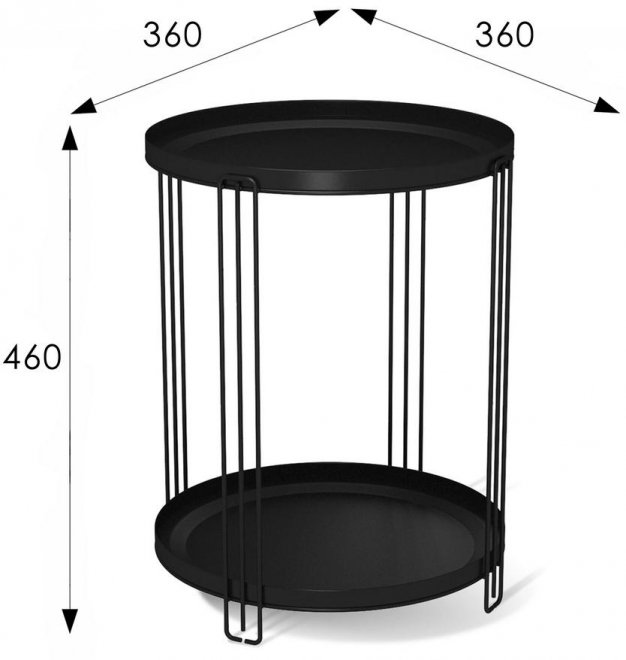 Журнальный стол SHT-CT31 чёрный муар