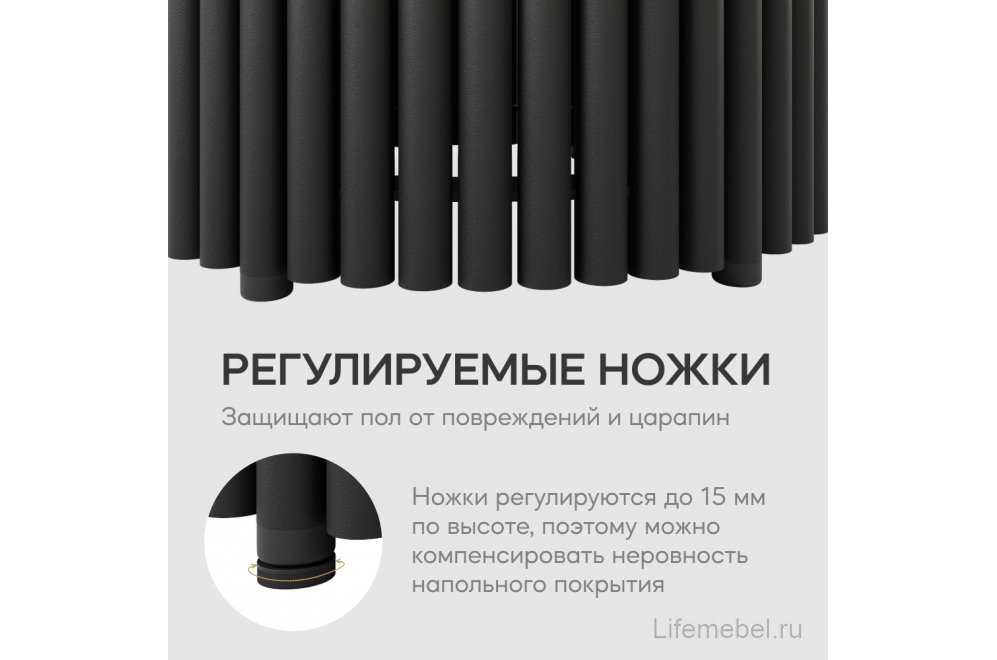 Журнальный столик Trubis Wood 120x40x120 белый / черный металл
