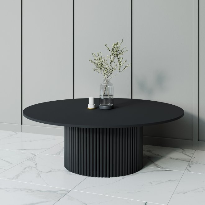 Журнальный столик Trubis Wood 120x40x120 черный