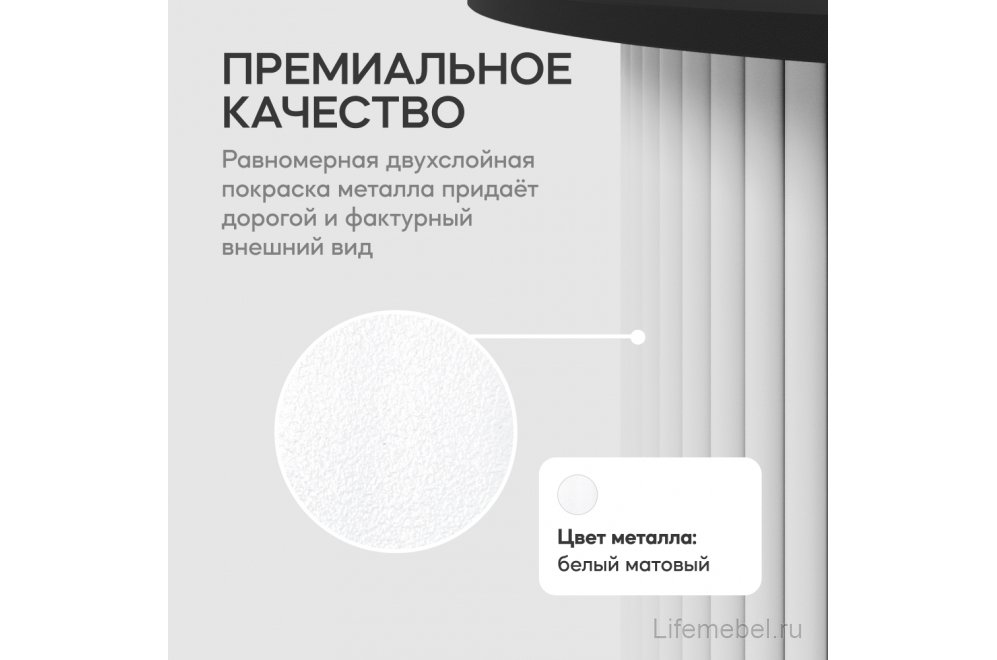 Журнальный столик Trubis Wood 60x60x60 черный / белый металл