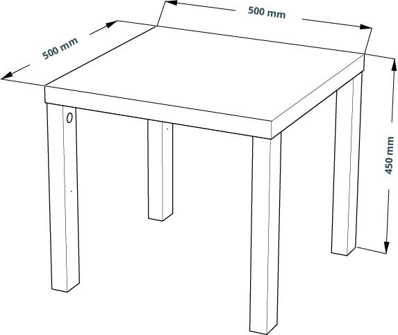Журнальный столик Энкель 50 белый