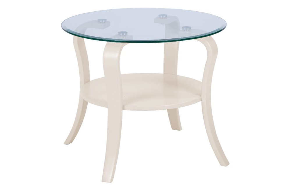 Журнальный стол Аннетт стекло / бежевый