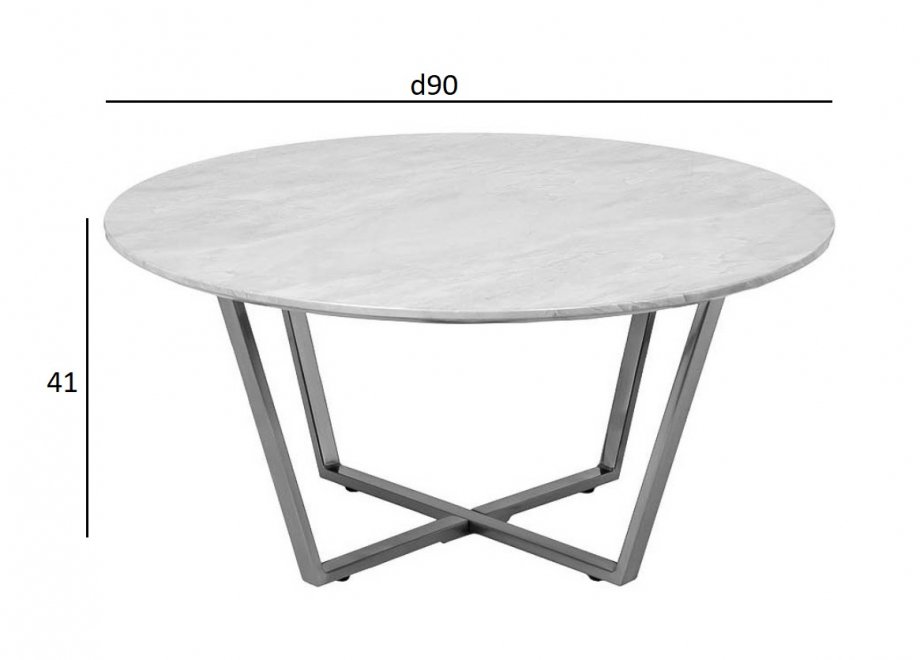 Журнальный столик 30B-85531 черный / хром