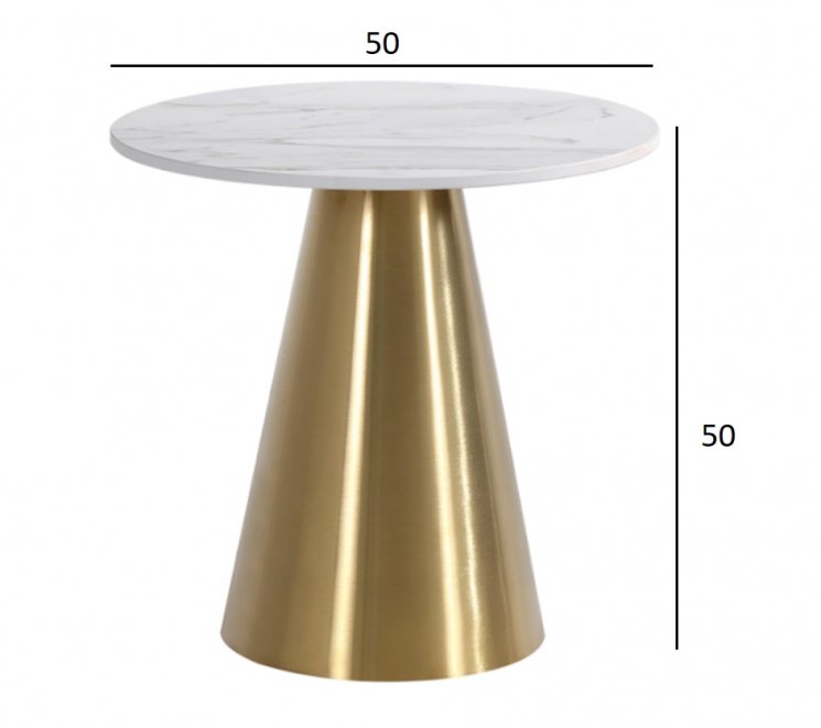 Журнальный столик 76AR-00920 керамогранит белый