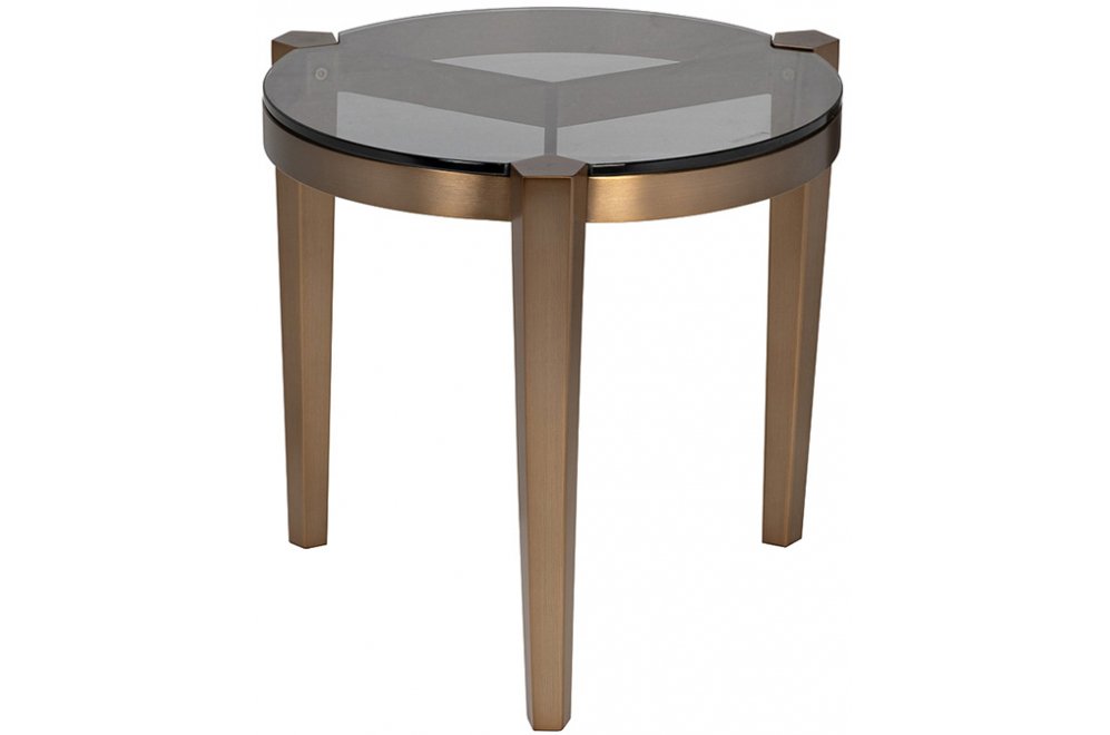 Журнальный столик Аделла 50 прозрачный / бронза