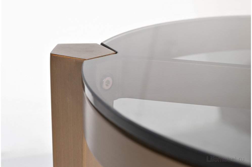 Журнальный столик Аделла 50 прозрачный / бронза