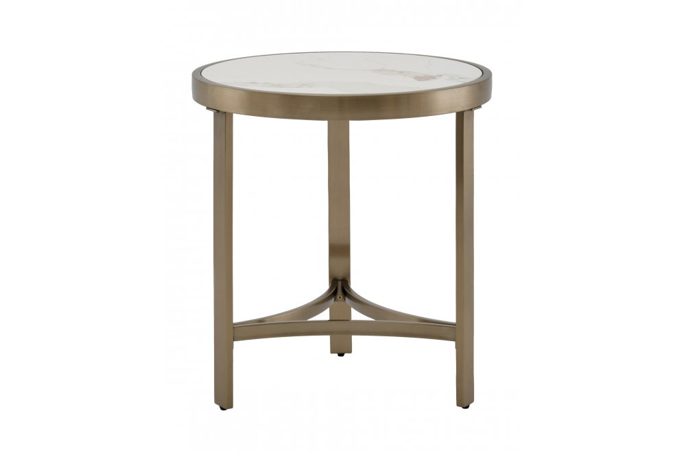 Журнальный столик Маретта 50x50 белый / золотой