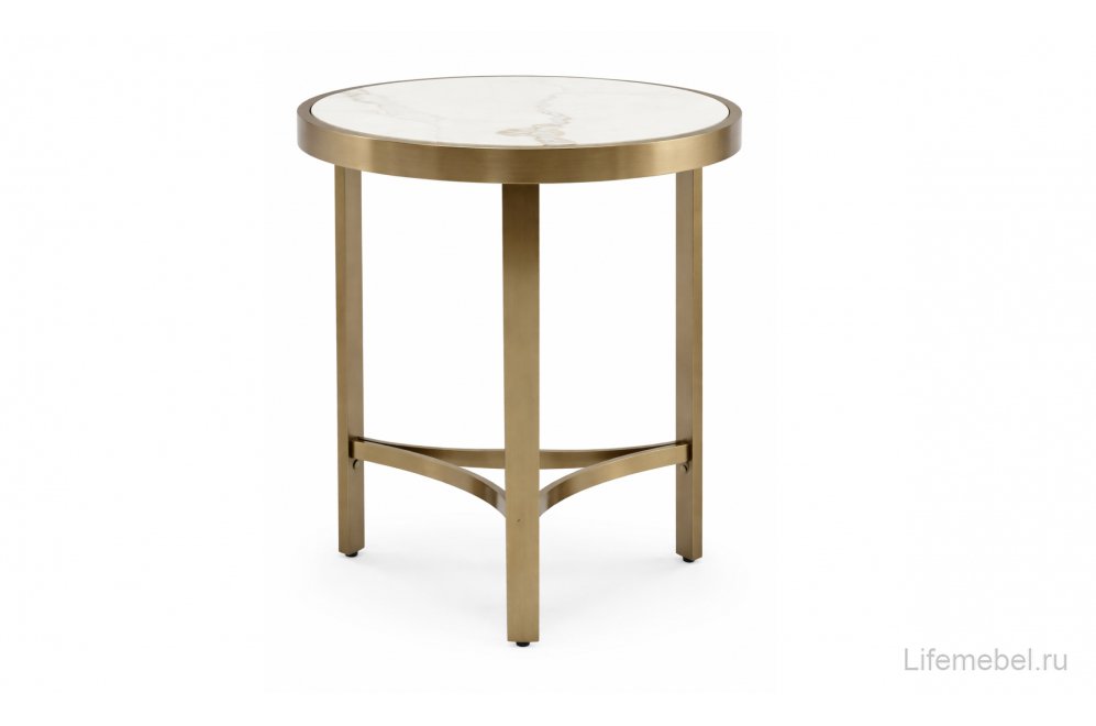 Журнальный столик Маретта 50x50 белый / золотой