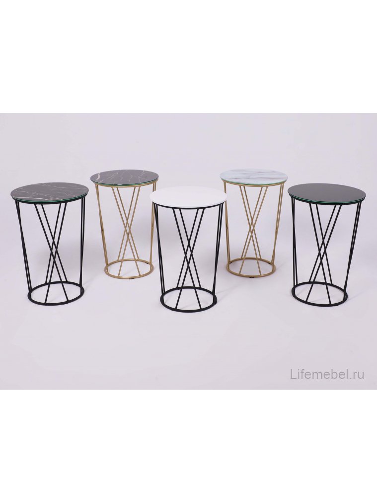 Журнальный столик Аллюр белый / черный