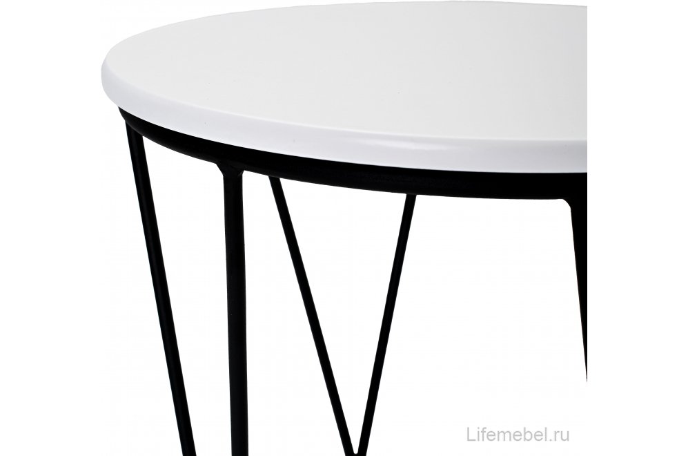 Журнальный столик Аллюр белый / черный