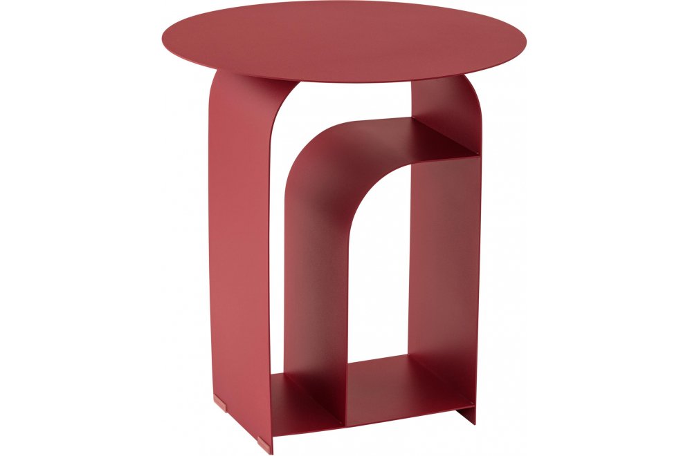 Журнальный столик Мэлвуд металл бордовый