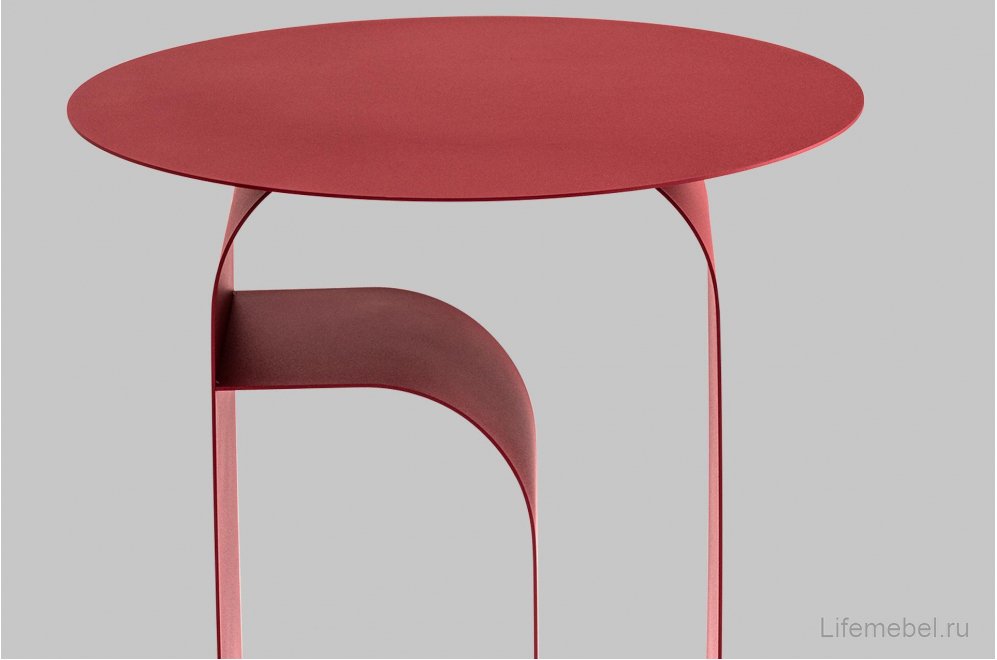 Журнальный столик Мэлвуд металл бордовый