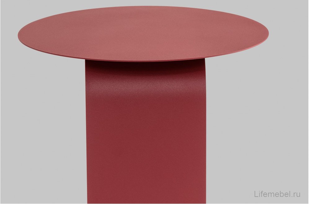 Журнальный столик Мэлвуд металл бордовый