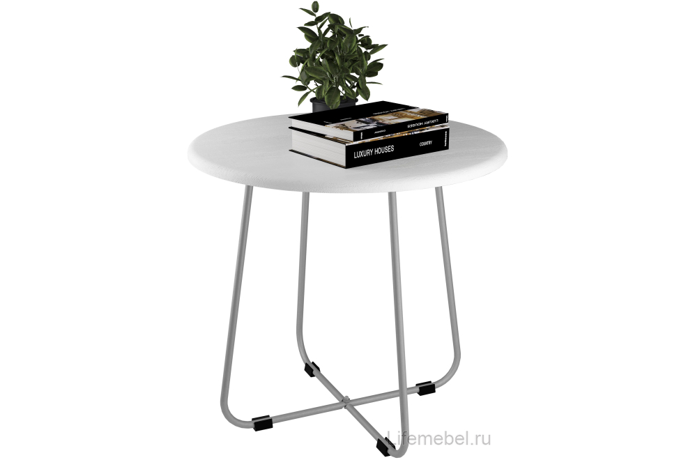 Журнальный столик BeautyStyle 14 белый / металик