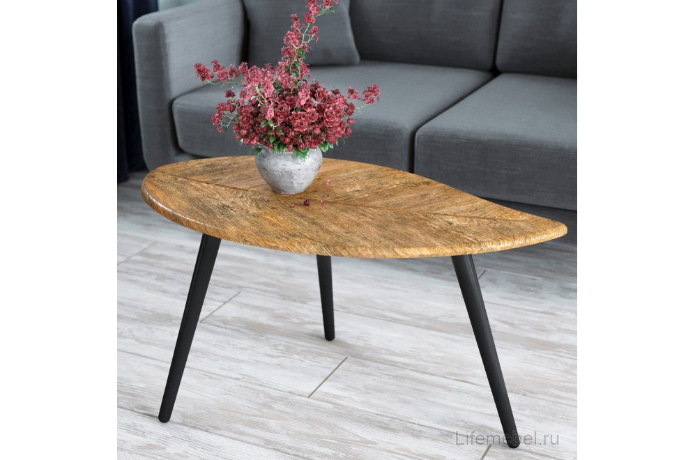 Журнальный столик Берли дуб американский / черный