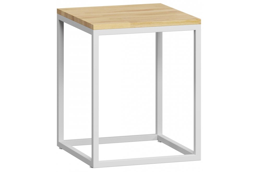 Журнальный столик Бервин 3 натуральный / белый