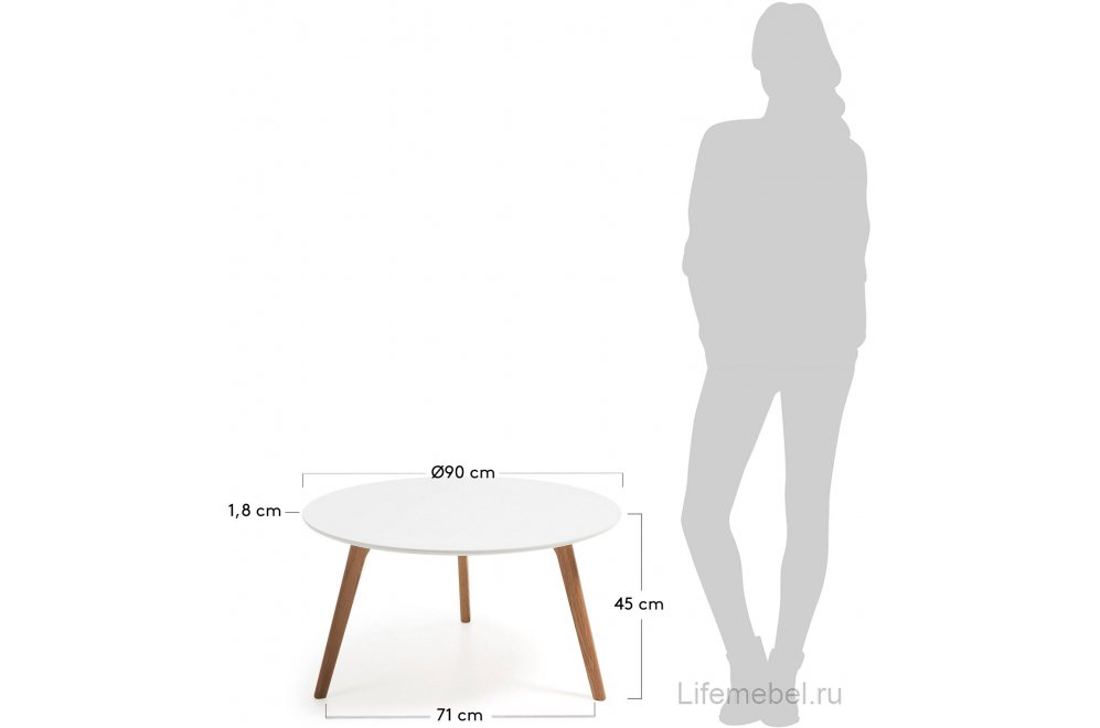 Журнальный столик Brick белый