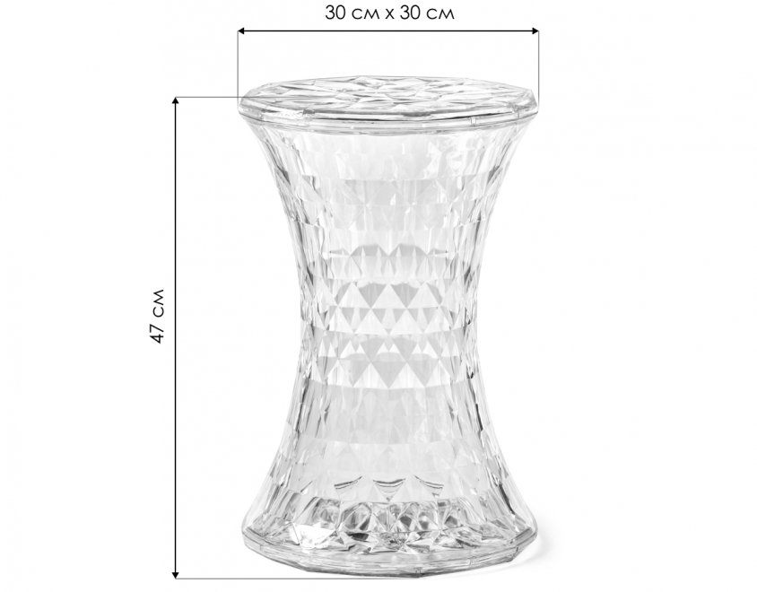 Стул-столик Button 30x47 clear