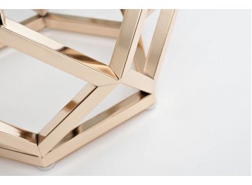 Журнальный столик Дропс белый / золото