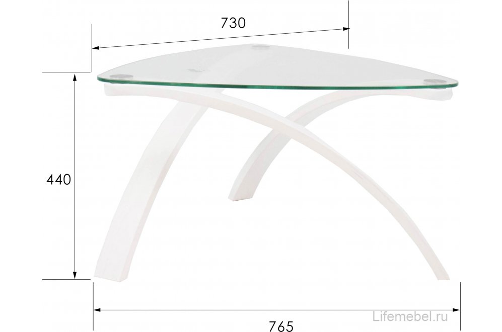 Журнальный столик Гурон 3 ясень белый