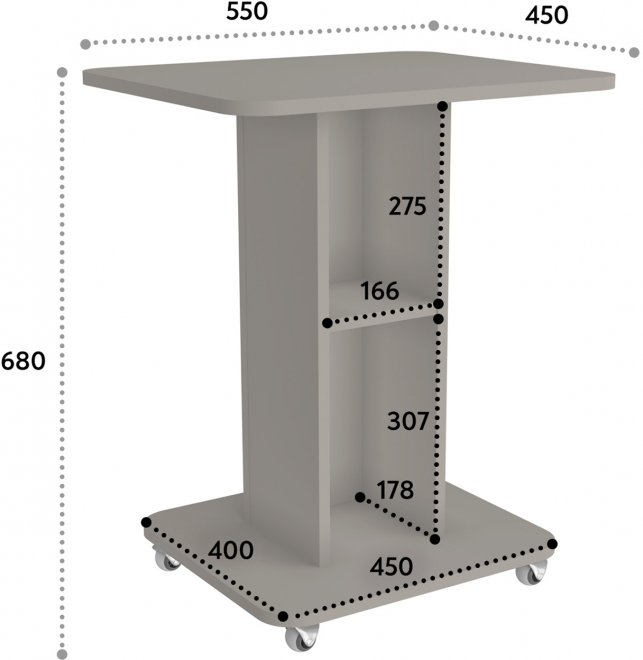 Журнальный столик К-31 глиняный серый