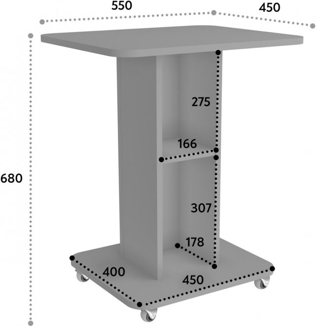 Журнальный столик К-31 глиняный серый