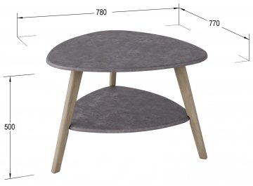 Журнальный столик Калифорния Бруклин серый бетон