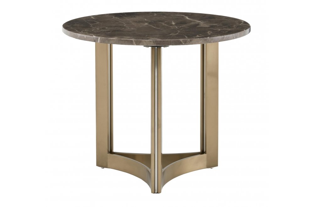 Журнальный столик Селин 60x60 серый / золотой