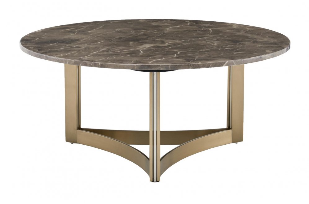 Журнальный столик Селин 90x90 серый / золотой