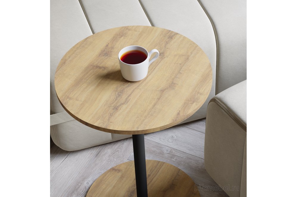 Журнальный столик Кат дуб вотан / черный