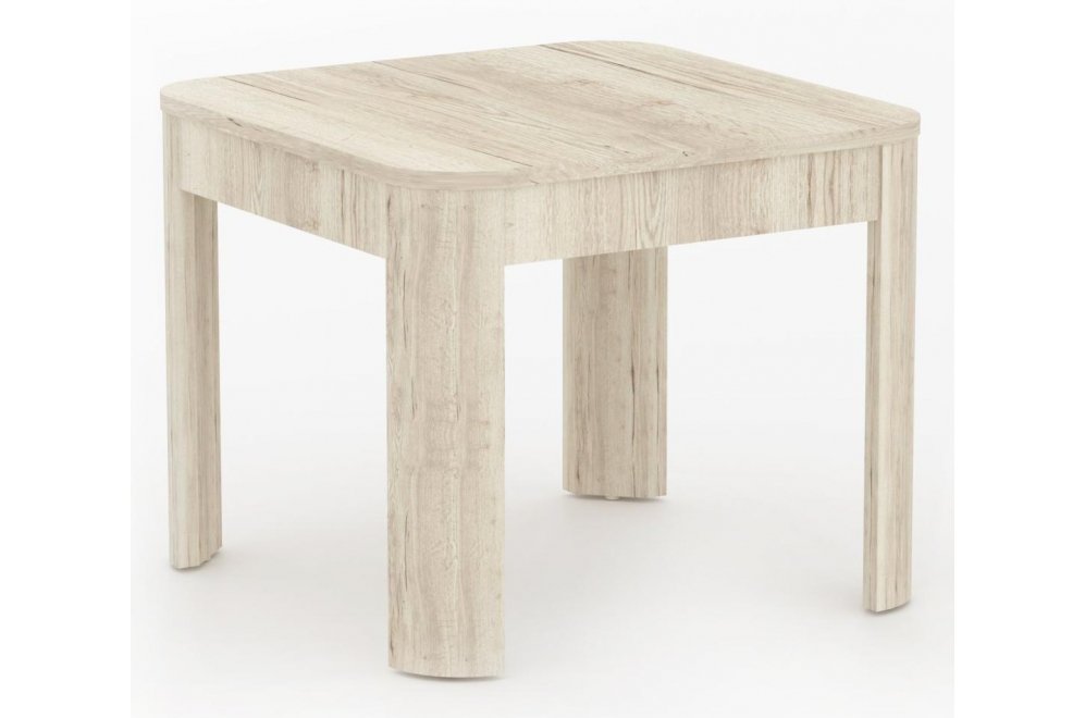 Журнальный столик Квадро дуб галифакс белый