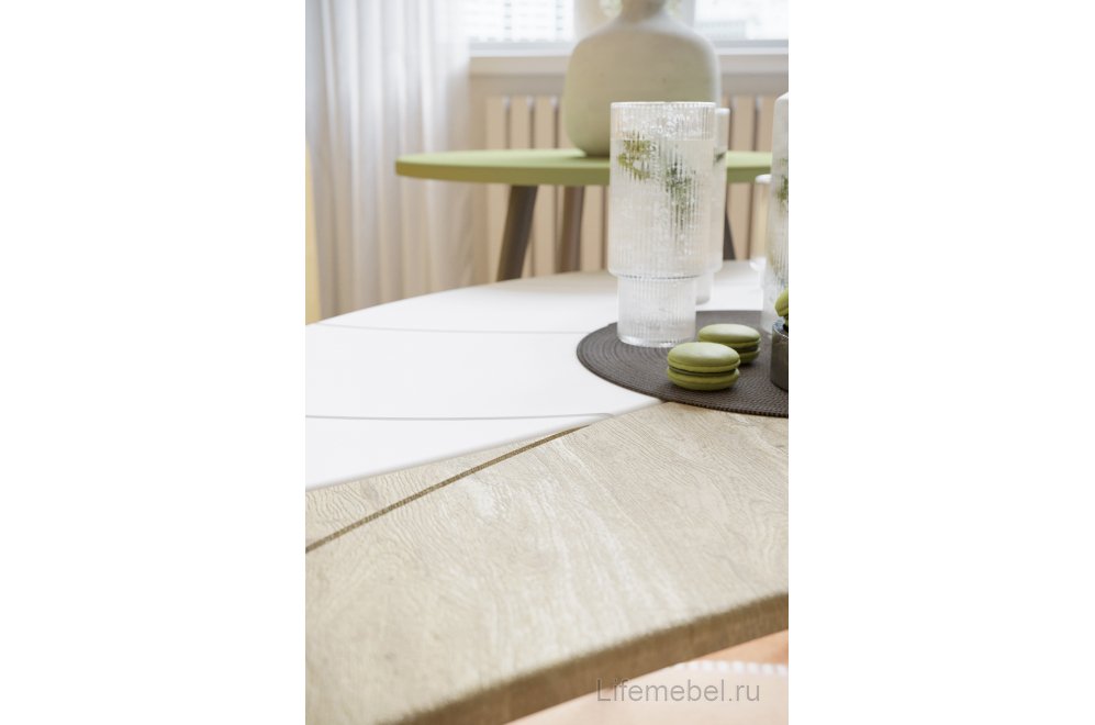Журнальный столик Лайм дуб сонома / белый