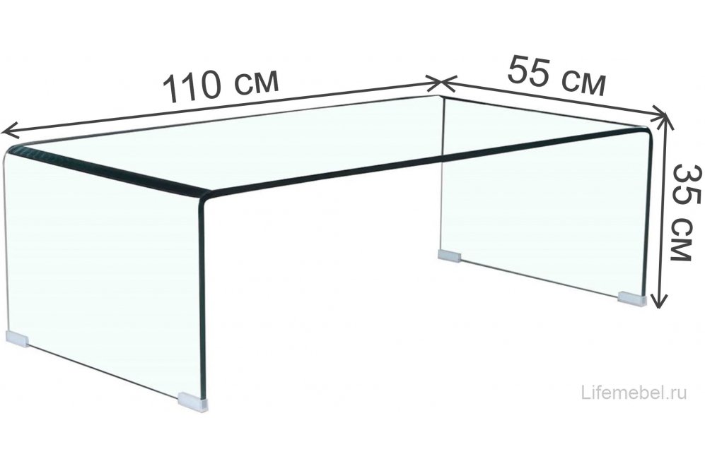 Журнальный столик F-006K прозрачный