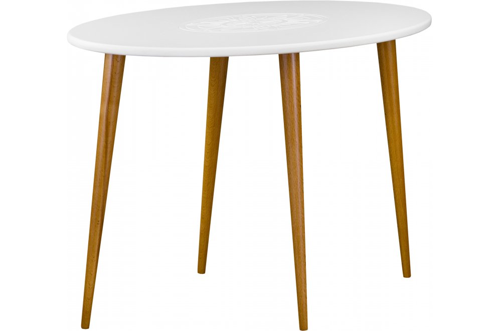 Журнальный столик Мерсенна белый / бук