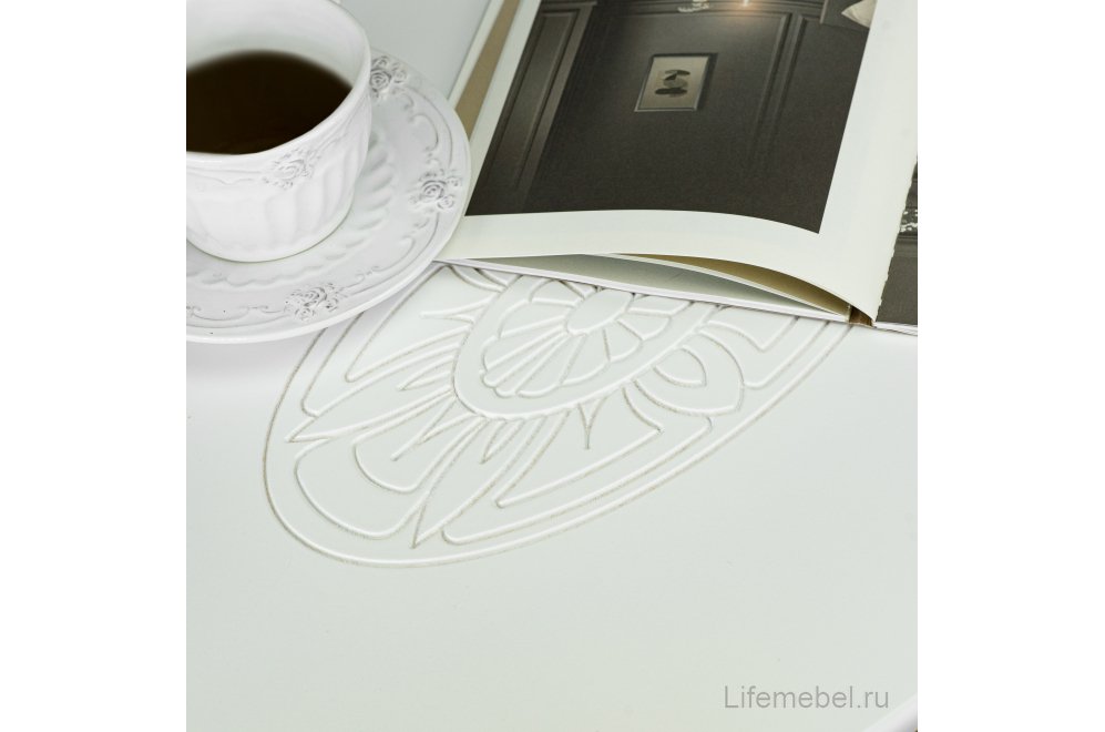 Журнальный столик Мерсенна белый / бук