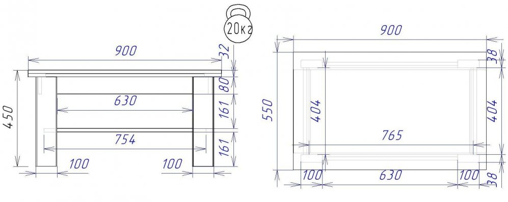 Журнальный столик Норд галифакс белый