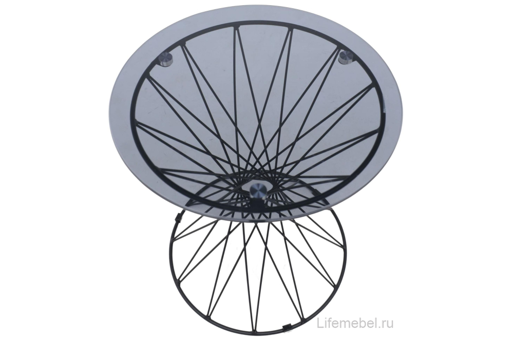 Журнальный столик Only тонированное стекло / черный