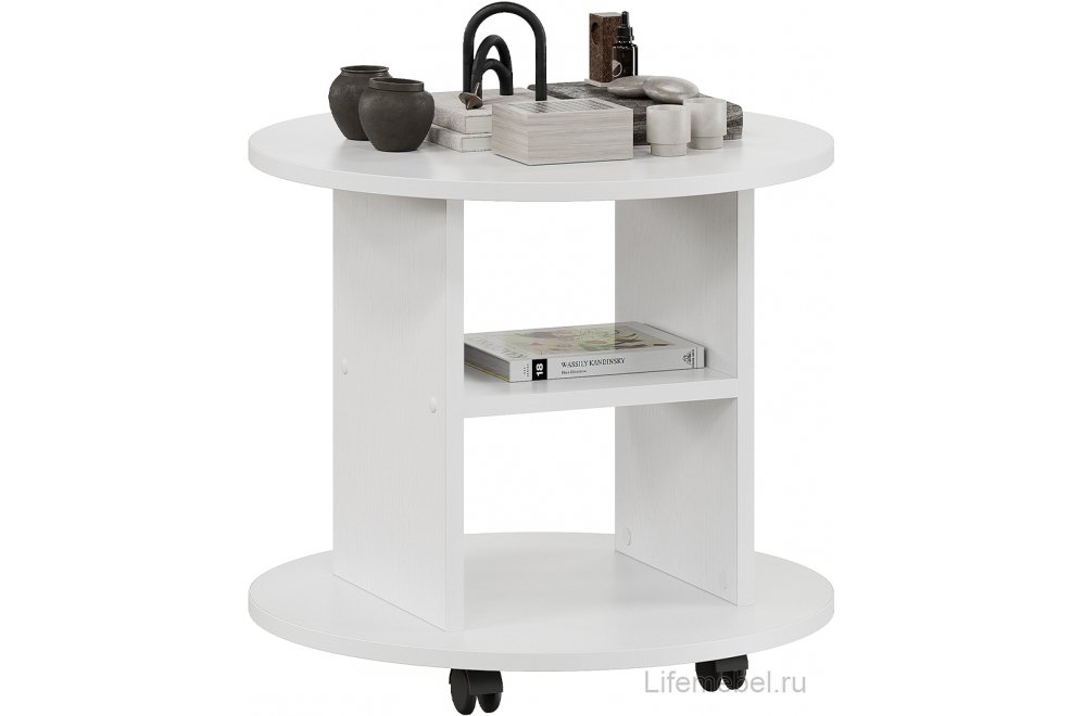 Журнальный столик Остин белый ясень